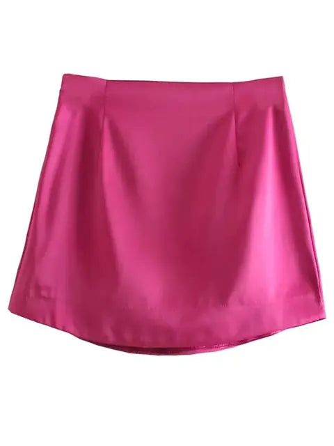 Satin Short Skirt 